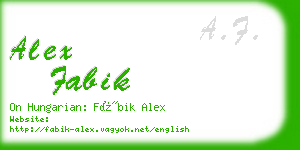 alex fabik business card